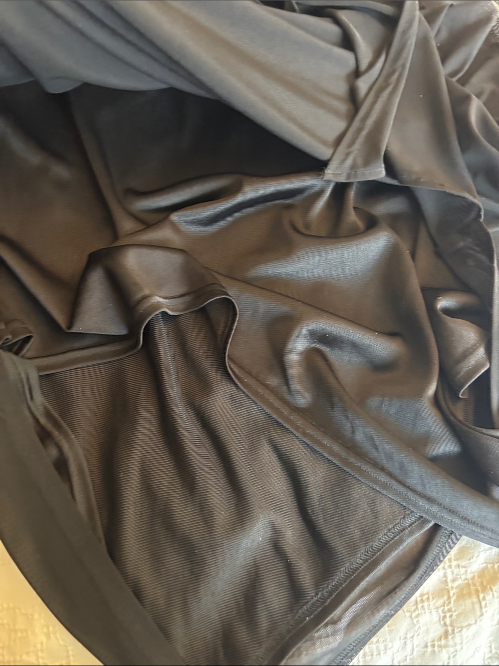 Vintage Simon Chang Asymmetrical little Black Dress formal, quiet luxury - Picture 12 of 14